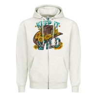 Oatmeal Heather keep it wild tbw Zipper Hoodie - texasbilliewilder