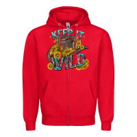 Red keep it wild tbw Zipper Hoodie - texasbilliewilder