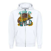 White keep it wild tbw Zipper Hoodie - texasbilliewilder
