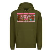 Army Green western nurse love  caduceus and arrow license plate template Premium Hoodie - BarkalooDesign