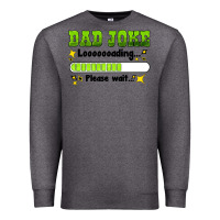 Charcoal Heather dad joke loading please wait Premium Sweatshirt - HRA Design Shop