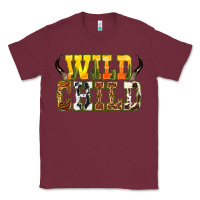 Burgundy Western wild child Classic Tee - texasbilliewilder