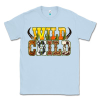 Dusty Blue Western wild child Classic Tee - texasbilliewilder