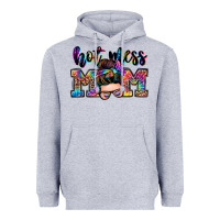 Heather Grey hot mess mom messy bun Heavyweight Hoodie - Zillion Design Studio