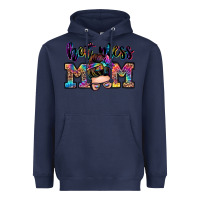 Navy hot mess mom messy bun Heavyweight Hoodie - Zillion Design Studio