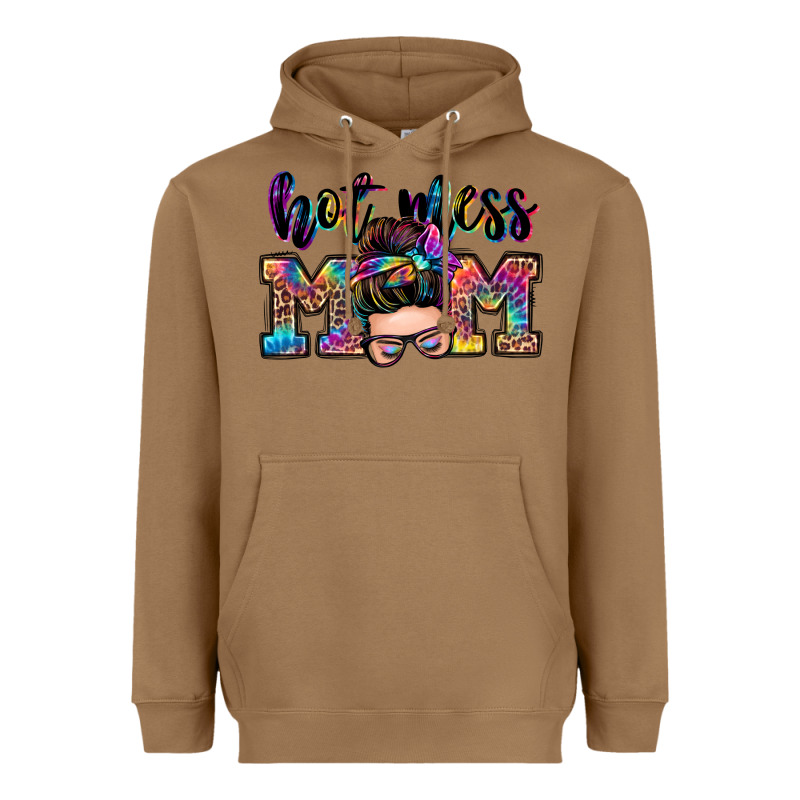 Hot Mess Mom Messy Bun Heavyweight Hoodie by Zillion Design Studio | Teevron