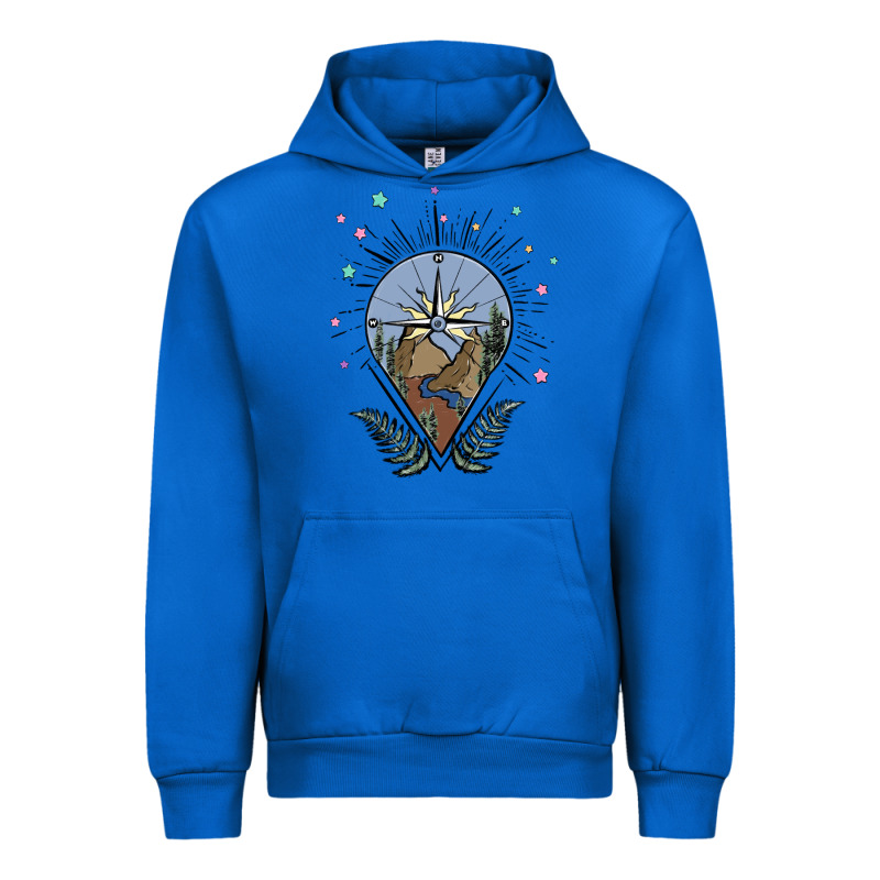 Compass With Mountain Urban Hoodie by MaliasSmallBusiness | Teevron