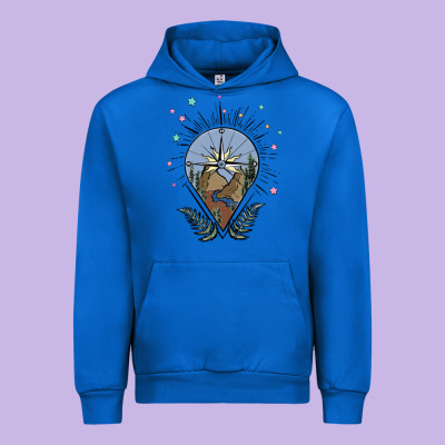 Compass With Mountain Urban Hoodie Designed By Maliassmallbusiness