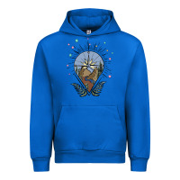 Cobalt compass with mountain Urban Hoodie - MaliasSmallBusiness