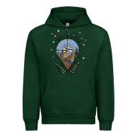 Forest Green compass with mountain Urban Hoodie - MaliasSmallBusiness
