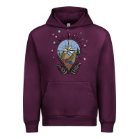 Mauve Wine compass with mountain Urban Hoodie - MaliasSmallBusiness
