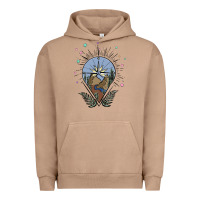 Pigment Burro compass with mountain Urban Hoodie - MaliasSmallBusiness