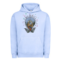 Pigment Grape Ice compass with mountain Urban Hoodie - MaliasSmallBusiness