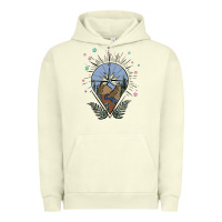 Pigment Pistachio compass with mountain Urban Hoodie - MaliasSmallBusiness