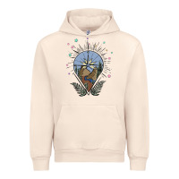 Sandshell compass with mountain Urban Hoodie - MaliasSmallBusiness