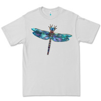 Dove Grey Blue Dragonfly Premium Tee - LillyAllenDesigns
