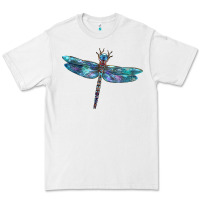 White Blue Dragonfly Premium Tee - LillyAllenDesigns