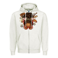 Oatmeal Heather baseball afro messy bun Zipper Hoodie - texasbilliewilder