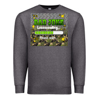 Charcoal Heather dad joke loading please wait Premium Sweatshirt - HRA Design Shop