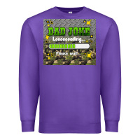 Purple dad joke loading please wait Premium Sweatshirt - HRA Design Shop