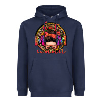 Navy hot mom summer messy bun Heavyweight Hoodie - Zillion Design Studio