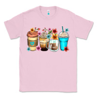 Bubblegum Pink flowers with coffee Classic Tee - Zillion Design Studio