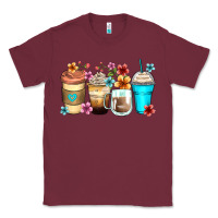 Burgundy flowers with coffee Classic Tee - Zillion Design Studio