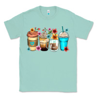 Seafoam flowers with coffee Classic Tee - Zillion Design Studio