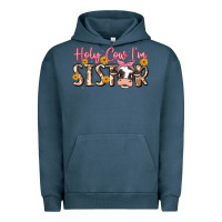 Pigment Midnight Navy holy cow i'm sister Urban Hoodie - MaliasSmallBusiness