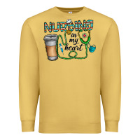 Antique Gold nursing İn my heart Premium Sweatshirt - CowhideDigitalArt