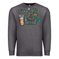Charcoal Heather nursing İn my heart Premium Sweatshirt - CowhideDigitalArt