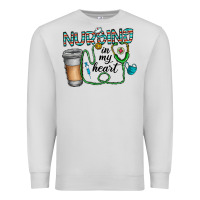 Dove Grey nursing İn my heart Premium Sweatshirt - CowhideDigitalArt
