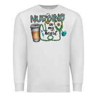 Oatmeal Heather nursing İn my heart Premium Sweatshirt - CowhideDigitalArt