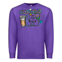 Purple nursing İn my heart Premium Sweatshirt - CowhideDigitalArt
