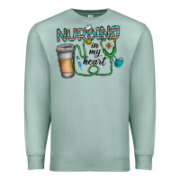 Seafoam nursing İn my heart Premium Sweatshirt - CowhideDigitalArt
