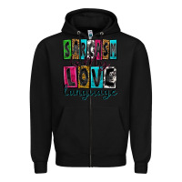 Black sarcasm is my love language Zipper Hoodie - Zillion Design Studio