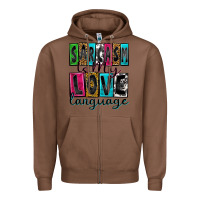 Chestnut sarcasm is my love language Zipper Hoodie - Zillion Design Studio