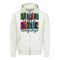 Oatmeal Heather sarcasm is my love language Zipper Hoodie - Zillion Design Studio