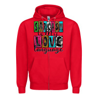 Red sarcasm is my love language Zipper Hoodie - Zillion Design Studio