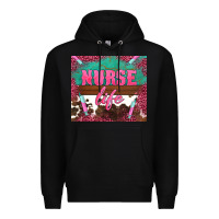 Black western nurse life needle Premium Hoodie - BarkalooDesign