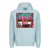 Blue Mist western nurse life needle Premium Hoodie - BarkalooDesign