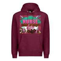 Burgundy western nurse life needle Premium Hoodie - BarkalooDesign