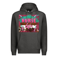 Charcoal Heather western nurse life needle Premium Hoodie - BarkalooDesign