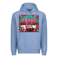 Colony Blue western nurse life needle Premium Hoodie - BarkalooDesign