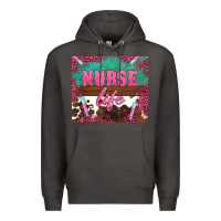 Smoke western nurse life needle Premium Hoodie - BarkalooDesign