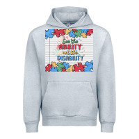Heather Grey see the ability not the disability Urban Hoodie - MaliasSmallBusiness