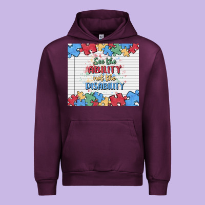 See The Ability Not The Disability Urban Hoodie Designed By Maliassmallbusiness