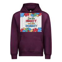 Mauve Wine see the ability not the disability Urban Hoodie - MaliasSmallBusiness
