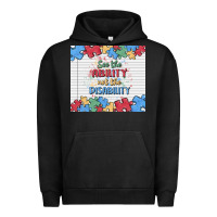 Pigment Black see the ability not the disability Urban Hoodie - MaliasSmallBusiness