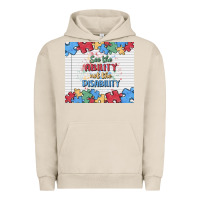 Pigment French Oak see the ability not the disability Urban Hoodie - MaliasSmallBusiness